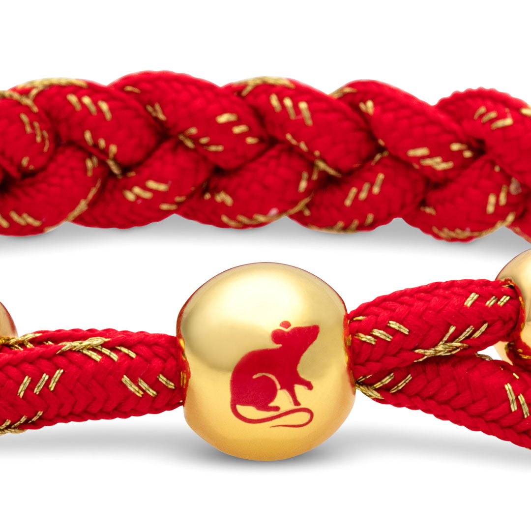 "Rat" Lunar New Year Braided Bracelet