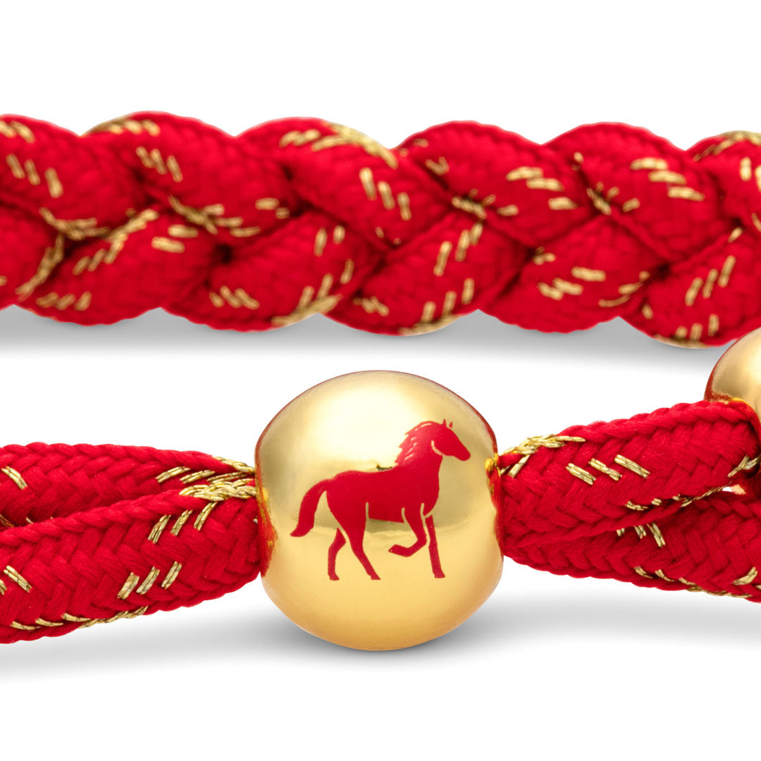 "Horse" Lunar New Year Braided Bracelet