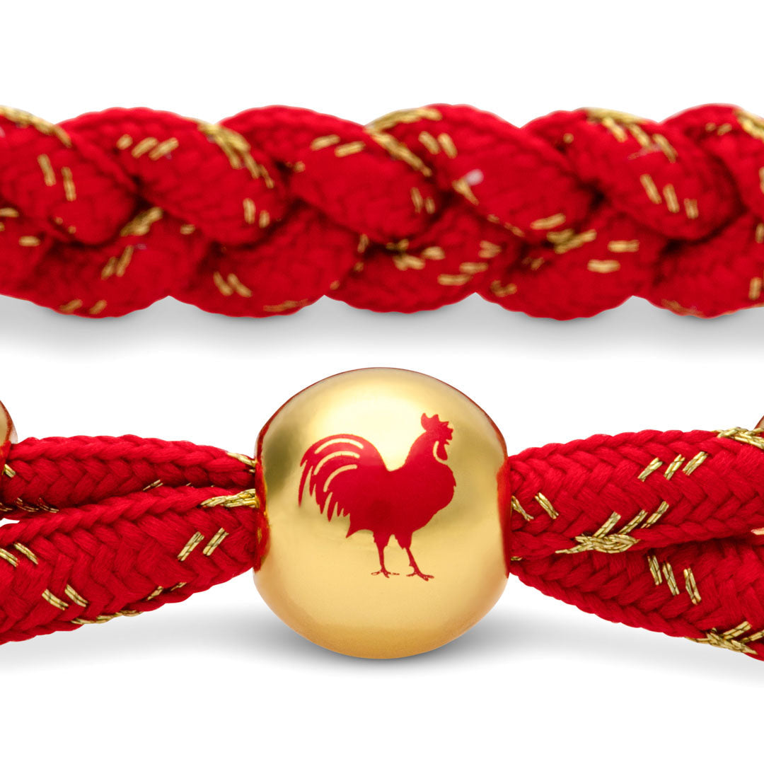 "Rooster" Lunar New Year Braided Bracelet
