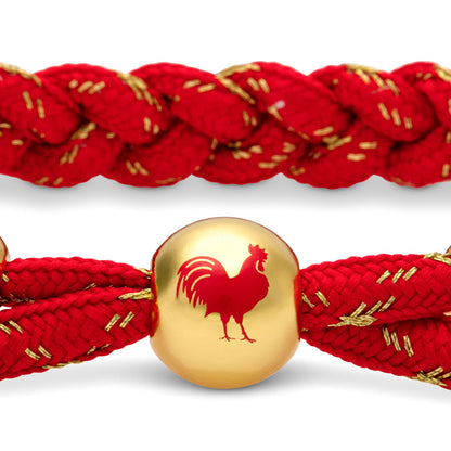 "Rooster" Lunar New Year Braided Bracelet