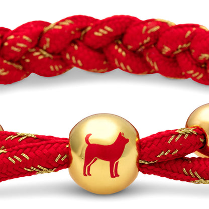 "Dog" Lunar New Year Braided Bracelet