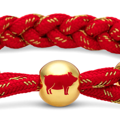 "Pig" Lunar New Year Braided Bracelet