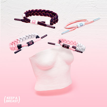 "Uplift" Breast Cancer Braided Bracelet