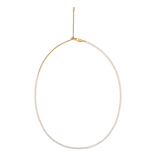 CLÀT Tennis Necklace + Triple Wrap Bracelet