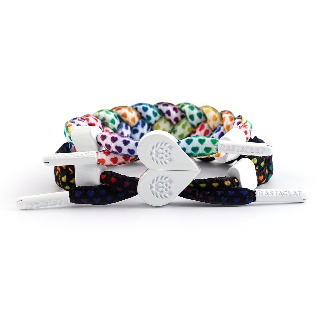 "Pride" Magnetic Heart Braided Bracelet Set